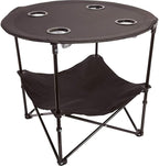 Camping Table Portable Folding Camping Side Table for Outdoor Picnic, Beach, Games, Camping, Sport & Patio Tables Folding with Carry Case for Travel & Storage, Black.