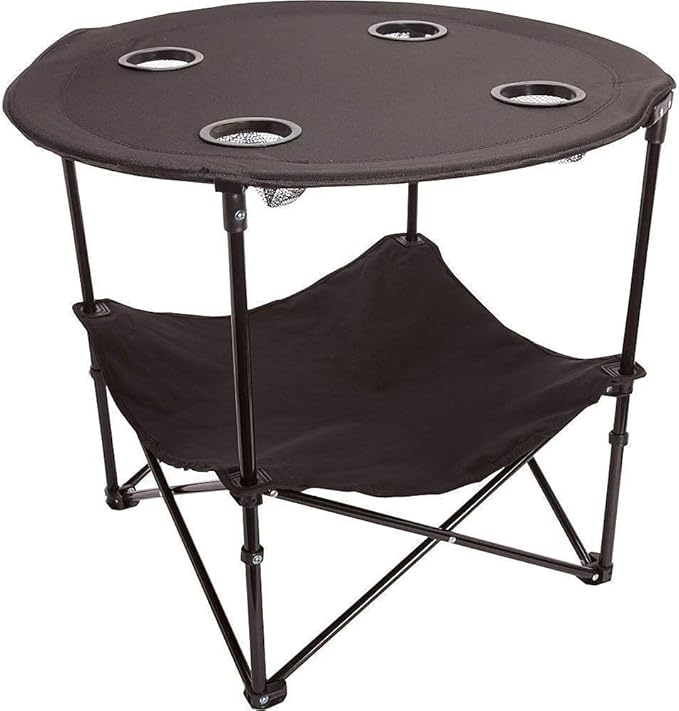 Camping Table Portable Folding Camping Side Table for Outdoor Picnic, Beach, Games, Camping, Sport & Patio Tables Folding with Carry Case for Travel & Storage, Black.