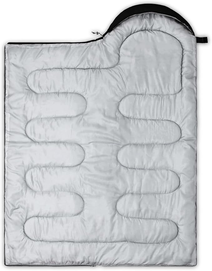 QOOMO Camping Sleeping Bags,3 Season Warm & Cool Weather,Lightweight,Waterproof Sleeping Bags for Adults & Kids,Traveling,and Outdoors,Camping Gear Equipment