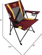 Kijaro Sports Fan Folding Chair, 26" L x 35.5" W x 37" H, Washington Commanders