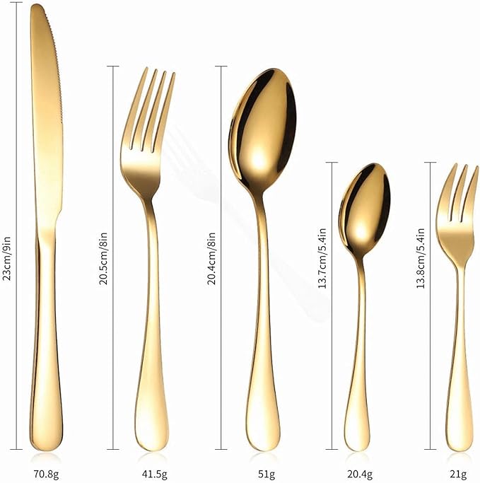Flatware sets White Gold Cutlery Set 20Pcs Forks Spoons Knifes Stainless Steel Cutlery Set Kitchen Tableware Sets Dinnerware Set Dropshipping Stainless Steel