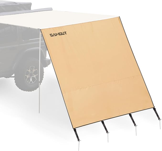 Awning Wall 6.6FT x 8.5FT Multi-Side Universal Awning Extension Waterproof Ripstop UV-Resistant for Windbreak & Sun Shade