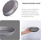 Boundless Voyage Ultralight Titanium Bowl Pan Plate Dish with Carry Bag Outdoor Camping Portable Tableware Cookware (Ti15166B (Plate-S))