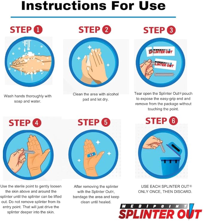 Medi-First Medipoint Splinter Out Remover, 10 Count (Pack of 5)