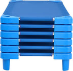 VEVOR Stackable Kiddie Cot, 6 Pack Portable Toddler Nap Cots, Standard Size 52" L x 23" W Daycare Cots for Kids, Preschool Classroom Daycare Beds for Sleeping, Resting, Naptime, Blue