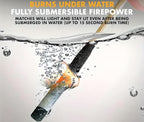 Survival Waterproof Match Kit – 20/40/60/80/100 Fire Starters with Extra Striker, Metal Tin & 20 Waxed Tinder Cords – Stormproof Windproof for Camping & Emergency (5 x Tin Matches)