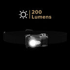 Princeton Tec Byte Tactical LED Headlamp Lightweight Compact, Durable Hands-Free Lighting with White and Red Beam Options - Black