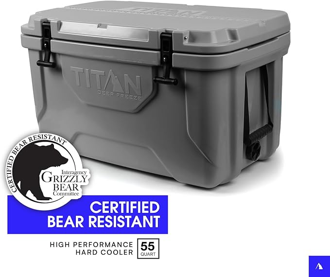 Titan Hard Ice Chest Cooler Roto Cooler with Microban Protection and Deep Freeze Insulation