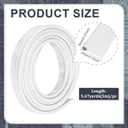 BENECREAT 5.5 Yards White Awning Rail Piping, 8mm Double Flap Awning Tent Piping Insert with Solid PVC Core for Rv, Tarps, Camping Tent Accessories
