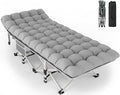 ZENPETIO 28In Folding Camping Cot for Adult, Portable Sleeping Cot with Mattress, Outdoor Heavy Duty Cot Bed for Camp with Carry Bag for Home, Office, Camp, Travel, Vacation(Max Loading 500lbs)