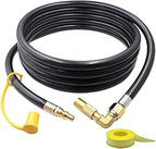 Rv Quick Connect Propane Hose 10FT, Propane Elbow Adapter with Extension Hose for Blackstone 17" and 22" Griddle