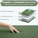 Elegear CumbreX™ Self Inflating Sleeping Pad, Built-in Electric Pump 3.15" Ultra-Thick Memory Foam Camping Mattress with Pillow Sleeping Pad for Camping R-Value 9.5 Foam Camping Pad Army Green Single