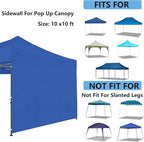 Joramoy Instant Canopy Sunwall 10×10 for Pop Up Canopy, Waterproof, UV Protection Canopy Sidewall, 1 Pack Straight Leg Canopy Side Panels Only（10×10, Blue)