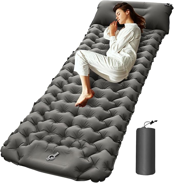 Inflatable Sleeping Mat - Compact Blow Up Portable Airbed Mattress - Lightweight Backpacking Sleep Mat,for Outdoor Travel Backpacking Hiking Tent Car Truck SUV Women Men