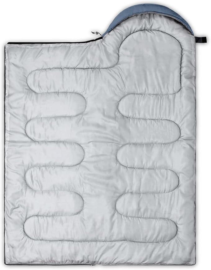 QOOMO Camping Sleeping Bags,3 Season Warm & Cool Weather,Lightweight,Waterproof Sleeping Bags for Adults & Kids,Traveling,and Outdoors,Camping Gear Equipment