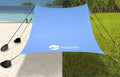 Beach Sun Shade Windproof Design, Sun Shelter UPF50+ Portable Family Tent with 6 Sandbags Anchors 10x10 FT 2 Pole