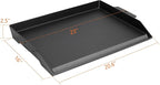 23" x 16" Cast Iron Griddle for Gas Grill and Stove Top, Universal Flat Top Plate with Extra High Sidewalls Nonstick Coating for Camping, Tailgating, Parties
