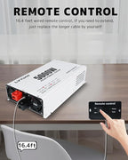 LVYUAN 5000 Watt Power Inverter 12V to 110V 120V DC to AC Converter with 4 AC Outlets, LCD Display, USB Charge Port, Remote Control for Home RV Vehicle Outdoor Camping Car Power Inverter