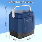 35 QT (33 L) Electric Cooler & Warmer, Portable Car Refrigerator With Automatic Locking Handle, 12V Car Cooler for Vehicle & Trucks, 110V AC Home Power Cord, Plug In Coolers,Blue