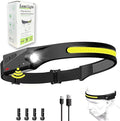 Lumi Light LED Headlamp Rechargeable, LED Head Band, 230° Wide Beam with Motion Sensor for Adults, 5 Mode Waterproof Lightweight Outdoor Camping Hiking Cycling Essentials (1)