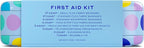 Welly First Aid Kit - FSA Eligible - Adhesive Bandages in Flexible Fabric and Waterproof, Single Use Ointments (Triple Antibiotic, Cleansing Wipes and Hydrocortisone) - 70 Count