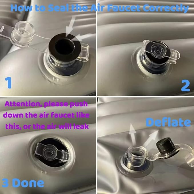 Inflatable Car Air Mattress Back Seat Bed, Heightened Back Seat Gap Filler Pad Extender for SUV Camping Sleeping Travel Rest