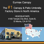 Eurmax USA Pop Up Canopy Replacement Canopy Tent Top Cover, Instant Canopy Top Cover ONLY,Bonus 4PC Pack Weight Bag (8x8, White)