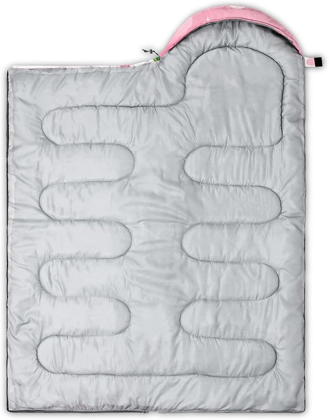 AILONEN Kawaii Panda Sleeping Bags,Lightweight & Waterproof,3 Season Warm & Cool Weather,Dreamy Purple Flower Animal Themed Sleeping Bags for Boys,Girls,Kids,Adults Travelling,Outdoors