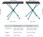 Helinox Café Table Dining Height Portable Camping Table, Black