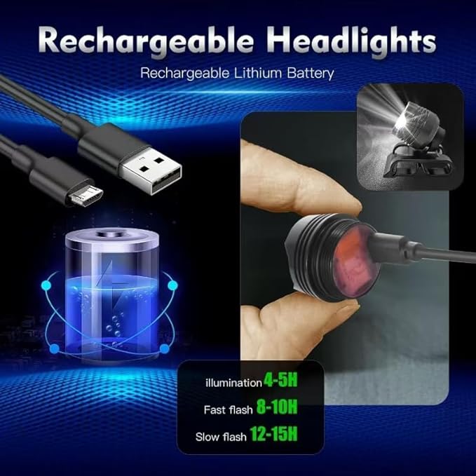 Running lights for runners,Lights for walking at night,IPX5 Running shoe lights waterproof,Shoe light,2Pcs Shoe headlights Used for Dog Walking, Walking Tours Camping, Suitable for Adults Kids(Silver)