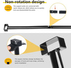 Heavy-Duty Grow Tent Mounting Bars, Durable Side Support Pole with Non-Slip Hook and Loop Straps for Indoor Grow Tents to Prevent Wall Suction (2 * 4’)