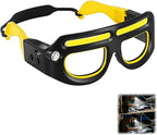 HISKI Rechargeable LED Headlight Glasses with Motion Sensor,LED Glasses Rechargeable Headlight Glasses with Motion Sensor & Touch Control, 5 Modes USB C Light Up Glasses (1PC)