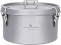Boundless Voyage Titanium Sealed Lunch Box with Leak-Proof Lid Camping Cookware Lightweight Outdoor Cooking Pot for Backpacking Hiking Picnic & Travel Food Container (Ti2086C/1.5L)