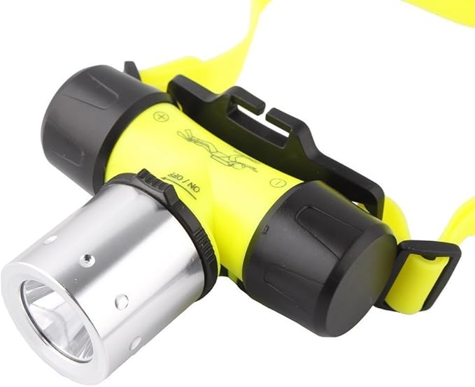 BESTSUN Diving Headlamp, 1800 High Lumen Diving Swimming Headlamp Light Waterproof Underwater Diving Head Flashlight Diver Submarine Head Torch Scuba Safety Lights (Only headlamp)