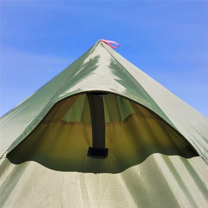 Ultralight 3-4 Person Teepee Tent with Snow-Skirt and Stove Jack Without Mesh Backpacking Outdoor Tent