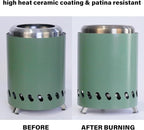 HGD 8.0 x 5.5 Inch Smokeless Firepit, Stainless Steel Fire Pits, Smokeless Fire Pit for Outside with Carry Bag for Camping Backyard Patio Garden Picnic Green