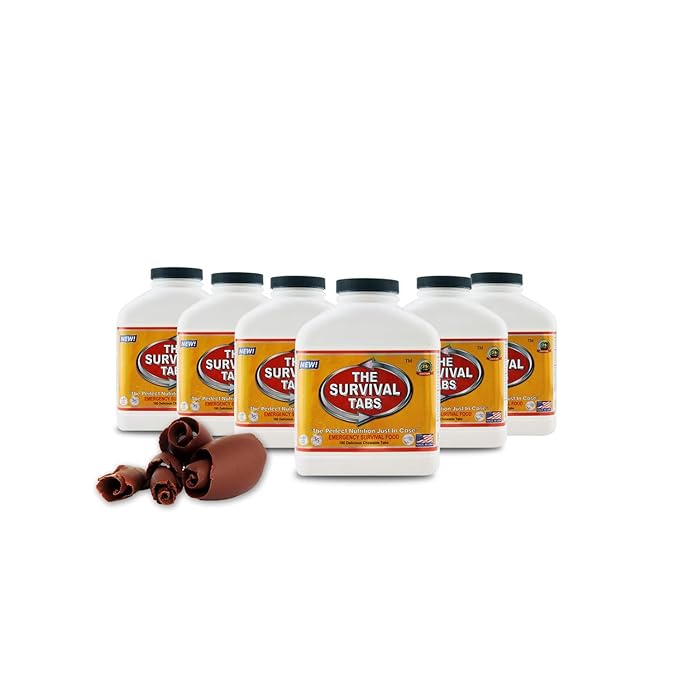 90 days ultimate preparedness pack Emergency Food Supply 25 year shelf life chocolate 6 bottles x 180 tabs