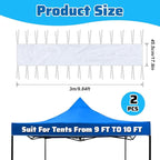 2Pcs Canopy Rain Gutters 10 Ft Heavy Duty Rain Gutter for Pop Up Canopy Waterproof Tent Drainage Accessory for Outdoor Drainage System (Transparent)