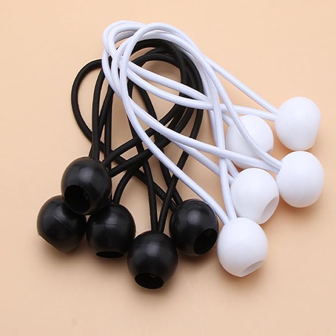 50 Pack Bungee Balls Stopper Replacement End Lock Stops for Ball Bungee Cords Heavy Duty Bungie Cord Balls Canopy Tarp Tie Down Bungee Balls Camping Tents Shock Cord Rope Elastic Stretch String