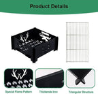 16.5 inch Portable Fire Pit with BBQ Grill for Collapsible Plug Fire Pit Suitable for Camping, Picnics, Courtyards, Garden Bonfires and Outdoor Firewood with Storage Bag (Square S-16.5in)
