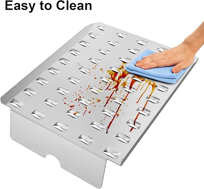 Grill Drip Tray Heat Baffle Replacement for Camp Chef 24 Series Pellet Grills, SmokePro SG 24/STX 24, Woodwind Classic 24/ SG 24/WIFI 24, BCA070/BAC012 Drip Pan Parts for Traeger Pro 20 22 575 Series