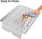 Grill Drip Tray Heat Baffle Replacement for Camp Chef 24 Series Pellet Grills, SmokePro SG 24/STX 24, Woodwind Classic 24/ SG 24/WIFI 24, BCA070/BAC012 Drip Pan Parts for Traeger Pro 20 22 575 Series