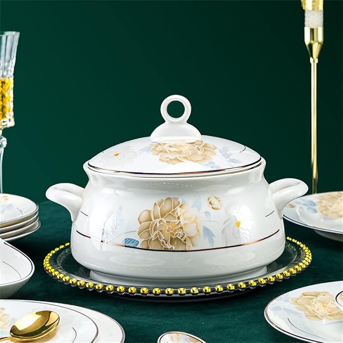 European Chopsticks Bone China Tableware Set Dishes Set 58 Pieces