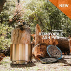 Solo Stove Bonfire 19.5" Smokeless Fire Pit with Removable Ash Pan | Portable Outdoor Fire Pit | Stainless Steel - Wood Burning Lightweight Fireplace | Ideal for 4-6 People, 20 lbs, Mulberry