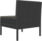 Patio Chairs 3 pcs with Cushions Poly Rattan ,Garden Chairs,Furniture Set,Outdoor Chairs,Lawn Chairs,Balcony Chairs,Study Chair,Camping Chair,for Dining Room,Living Room,Study Room,Garden,Black