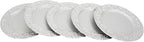 150 Pcs Silver Charger Plates Bulk, 13" Round Dinner Charger Plates, Decorative Plastic Embossed Table Chargers for Wedding Christmas Party Baby Shower Event Decoration (Silver)
