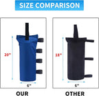 Joramoy Heavy Duty Canopy Weight Bags(120LBS) for Pop up Tent, Leg Canopy Weights Sand Bags for Instant Outdoor Sun Shelter Patio Umbrella,Set of 4, Blue(Without Sand)