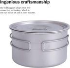 Boundless Voyage Camping Cookware Lightweight Cooking Pot Set Titanium Pot Portable for Outdoor Cooking Traveling Hiking Trekking Backpacking, 1-5 Person