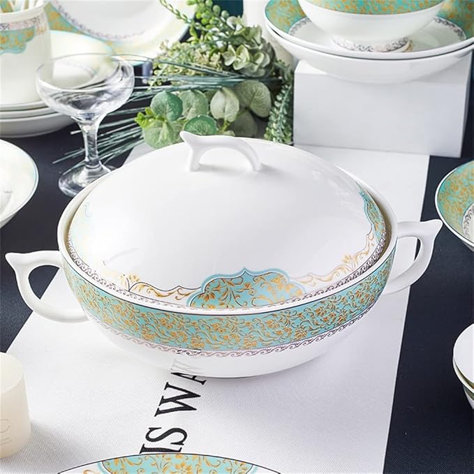 Ceramic Tableware and Tableware Set with 60 Pieces of European Tableware and Dishes Set
