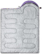 QOOMO Camping Sleeping Bags,3 Season Warm & Cool Weather,Lightweight,Waterproof Sleeping Bags for Adults & Kids,Traveling,and Outdoors,Camping Gear Equipment